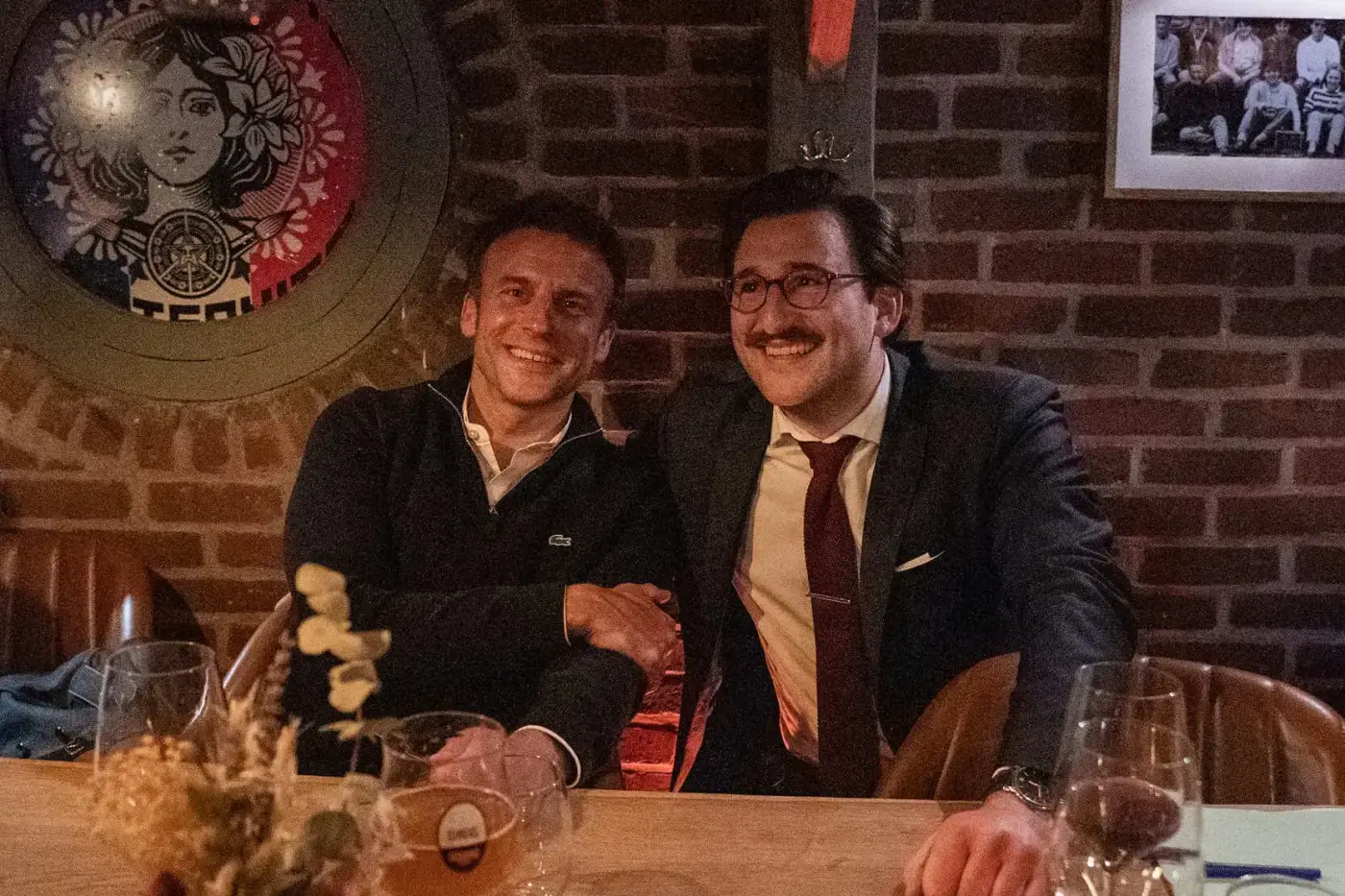 Tom Coss avec Emmanuel Macron
