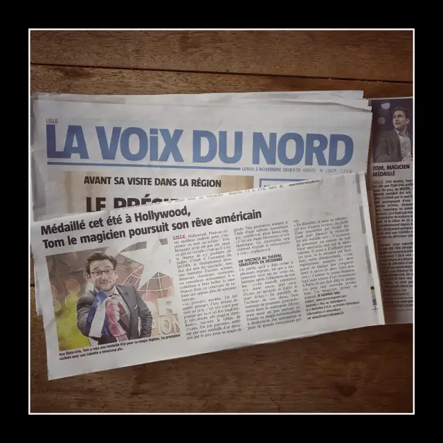 Article La Voix du Nord sur Tom le Magicien