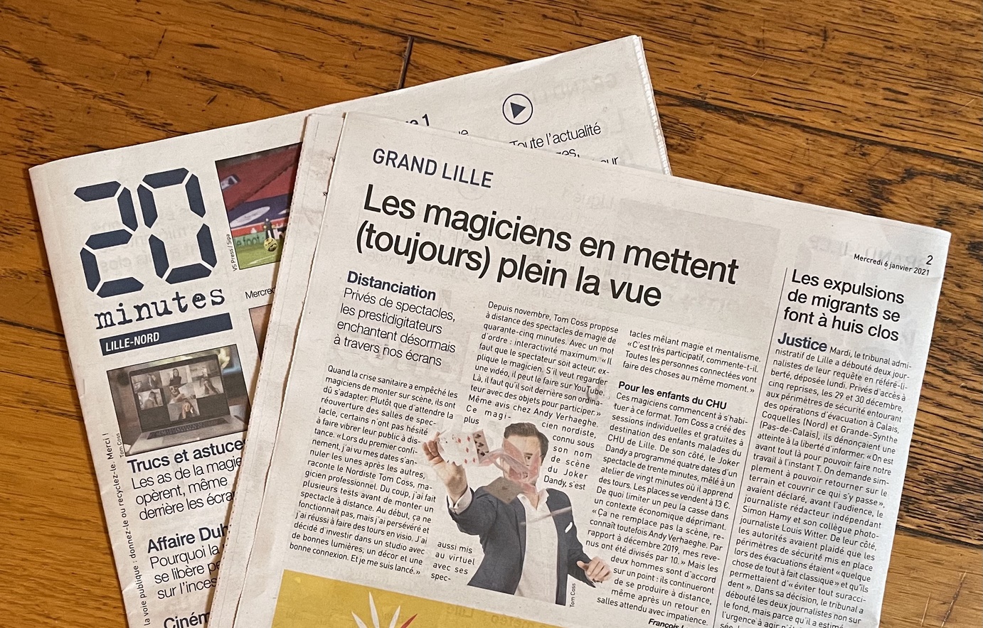 Magicien Lille - Spectacle de magie à distance - 20 Minutes Lille