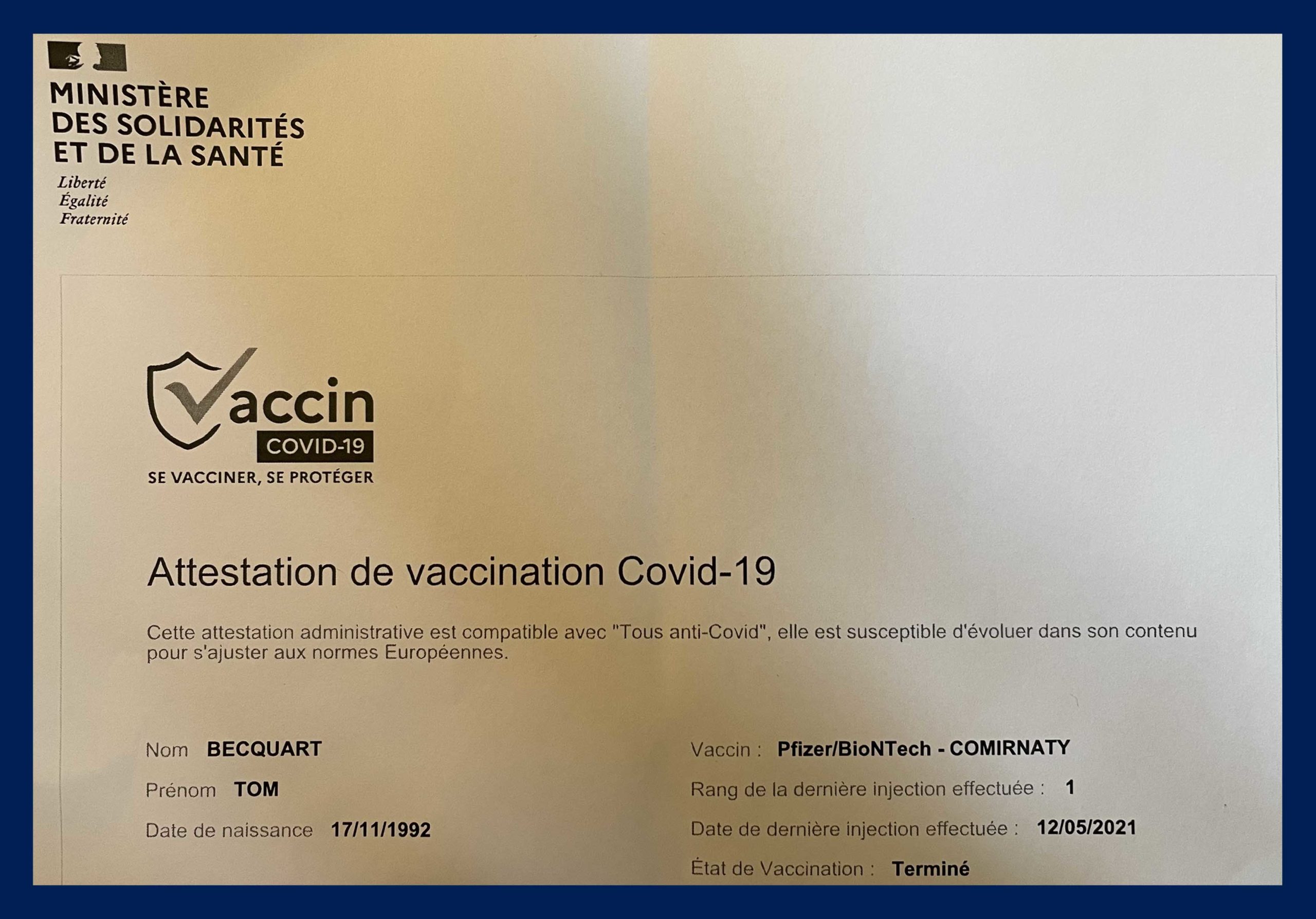 Passeport Vaccinal